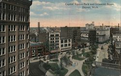 Capitol Square Park and Griswold Street Postcard