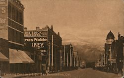 Looking East On 3rd Str. Postcard