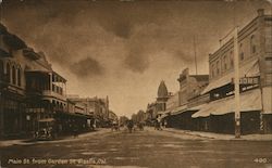 Main Street from Garden Street Visalia, CA Postcard