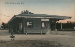 Railroad Station, Islip, Long Island Postcard