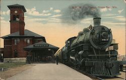 Chicago and North Western Railroad Station Green Bay, WI Postcard Postcard Postcard