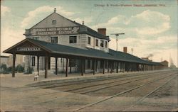 Chicago & North-Western Depot Janesville, WI Postcard Postcard Postcard