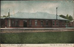 T.P. & W. Depot Postcard