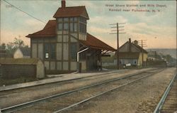 West Shore Station and Milk Depot near Fultonville Postcard