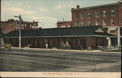 Erie Railroad Station Waverly, NY Postcard Postcard Postcard