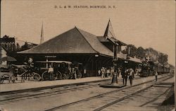 Delaware, Lackawanna and Western Station Norwich, NY Postcard Postcard Postcard