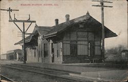 Wabash Station Sidney, IL Postcard Postcard Postcard