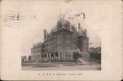 Atchison, Topeka and Santa Fe Hospital Kansas Postcard Postcard Postcard