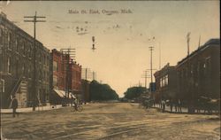 Main Street East Owosso, MI Postcard Postcard Postcard