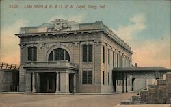 Lake Shore & B. & O. R.R. Depot Postcard