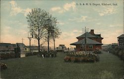 L. S. & M. S. Depot Elkhart, IN Postcard Postcard Postcard