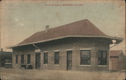 O.E. Railroad Station Monroeville, IN Postcard Postcard Postcard