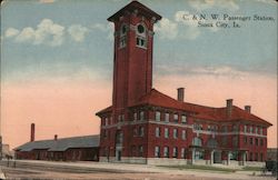 C. & N. W. Passenger Station Sioux City, IA Postcard Postcard Postcard