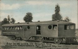 Charles City Western Interurban Railway Car Iowa Postcard Postcard Postcard