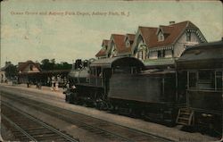 Ocean Grove and Asbury Park Depot New Jersey Postcard Postcard Postcard