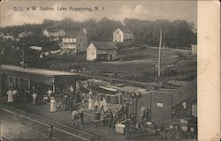 Delaware, Lackawanna and Western Station Lake Hopatcong, NJ Postcard Postcard Postcard