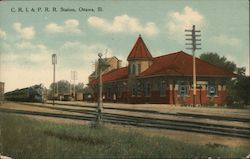 C.R.I. & P.R.R. Station Postcard