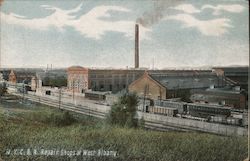 New York Central Railroad Repair Shops Postcard