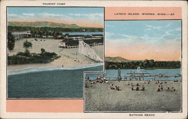 Tourist Camp Winona, MN Postcard