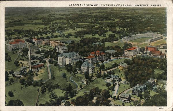 Aeroplane View of University of Kansas Lawrence
