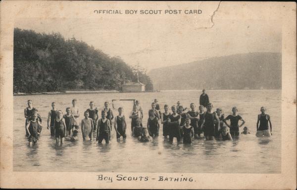 Boy Scouts Bathing - Official Boy Scout Post Card