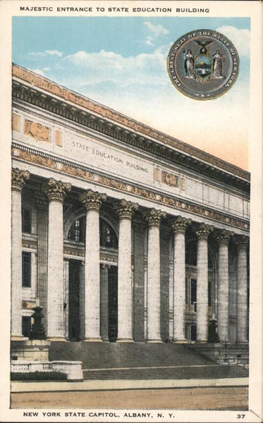 Majestic Entrance to State Education Building, New York State Capitol Albany