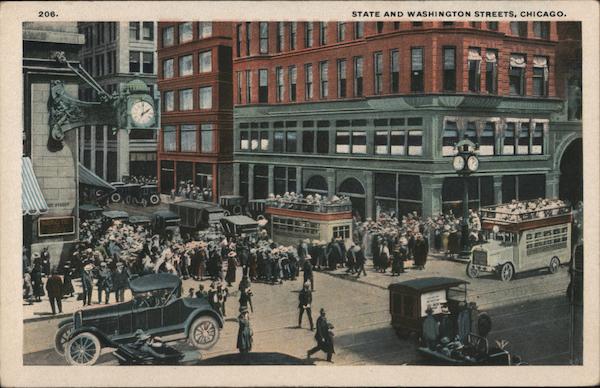 Open Top Busses - State and Washington Street Chicago Illinois
