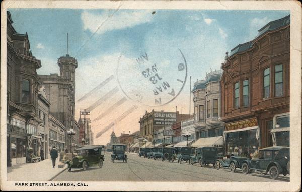Park Street Alameda, CA Postcard
