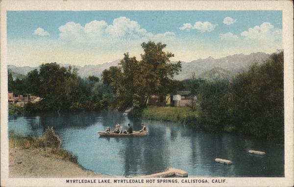 Rowboat on Myrtledale Lake, Myrtledale Hot Springs Calistoga California
