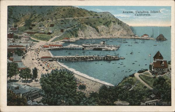 Beach and Piers, Catalina Island Avalon California