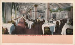 Dining Room, Lafayette Hotel Postcard