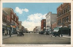 Looking South from Metropolitan Theatre Postcard