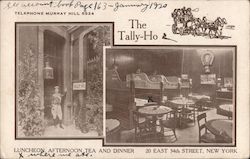 The Tally-Ho Luncheon Afternoon Tea and Dinner 20 East 34th Street Postcard