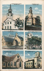 Churches of Eastport, Maine Postcard