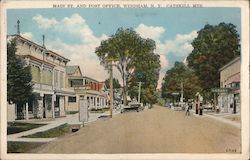 Main St. and Post Office Postcard