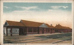 Chicago, Burlington & Quincy Depot Postcard