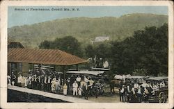 Station at Fleischmanns in the Catskills - Ulster and Delaware Railroad Postcard