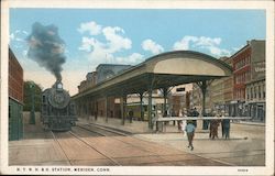 New York, New Haven and Hartford Station Postcard
