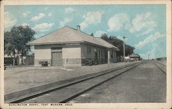 Burlington Depot Fort Morgan, CO Postcard Postcard Postcard