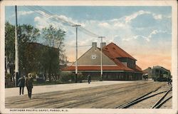 Northern Pacific Depot Fargo, ND Postcard Postcard Postcard