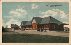 Great Northern Depot Minot, ND Postcard Postcard Postcard