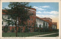 Partial View of Barracks Fort Benning, GA Postcard Postcard Postcard