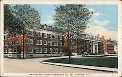 Massachusetts Row, Dartmouth College Postcard