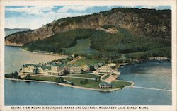 Aerial View Mount Kineo House, Annex and Cottages Postcard