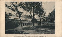 Club House and Guest Gallery Farmington Country Club Postcard