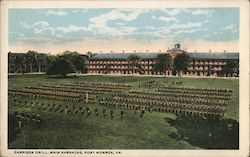 Garrison Drill, Main Barracks Postcard