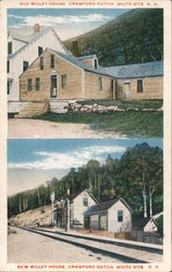 Old and New Willey House in the White Mountains Postcard