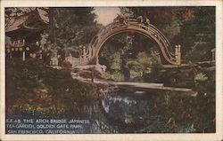 Arch Bridge, Japanese Tea Garden, Golden Gate Park Postcard