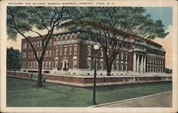 Soldiers' and Sailors' Masonic Memorial Hospital Utica, NY Postcard Postcard Postcard