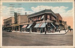 Junction, Flatbrush and Rogers Aves, Flatbrush Postcard